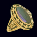 Corporate Fashion Sterling Ladies Ring W/ Oval Gemstone